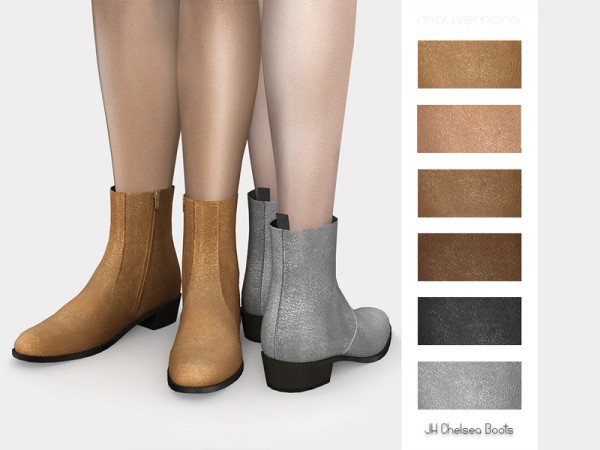  The Sims Resource: JH Chelsea Boots by mauvemorn