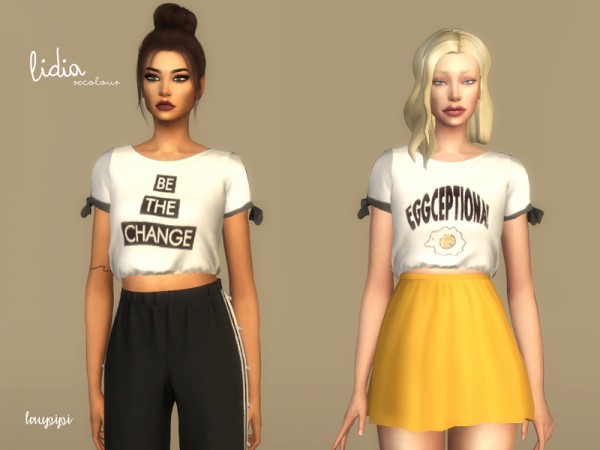  The Sims Resource: Lidia t shirt recolour 1 by Laupipi