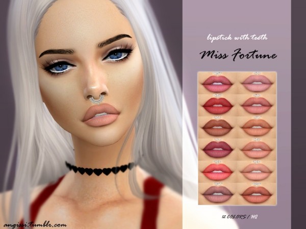  The Sims Resource: Miss Fortune`s lipstick with teeth by ANGISSI
