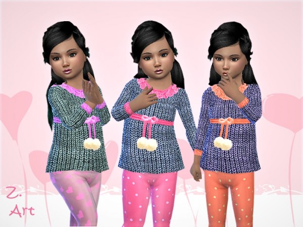  The Sims Resource: Knit sweater WinterbabeZ. 01 by Zuckerschnute20