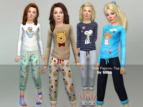  The Sims Resource: Pajama Set for Kids by lillka
