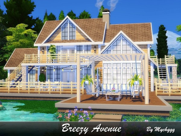  The Sims Resource: Breezy Avenue house by MychQQQ