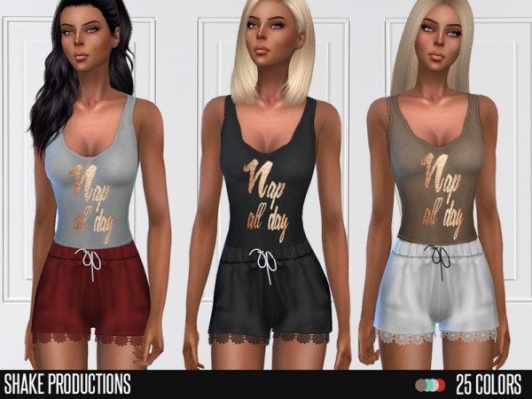  The Sims Resource: Sleepwear Set 75 by ShakeProductions
