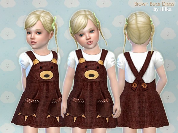  The Sims Resource: Brown Bear Dress by lillka