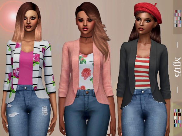 The Sims Resource: Sonata`s Top/Jacket by Margeh-75 • Sims 4 Downloads
