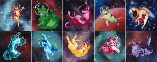  Tukete: Cats In Space Paintings