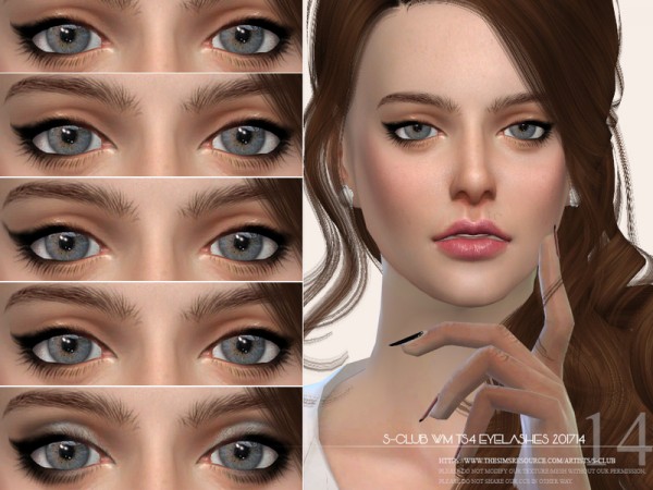  The Sims Resource: Eyelashes 201714 by S Club