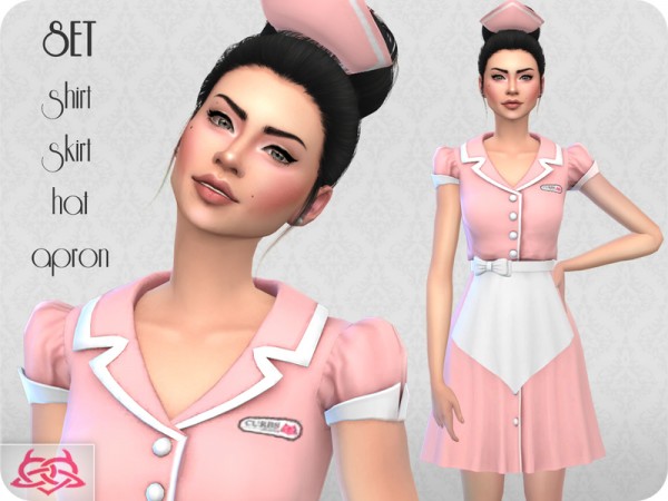  The Sims Resource: Waitress set by Colores Urbanos