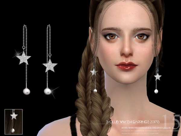  The Sims Resource: Earrings by S Club