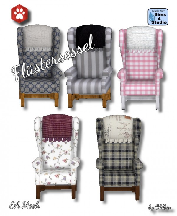  All4Sims: Whispering armchair by 	Oldbox