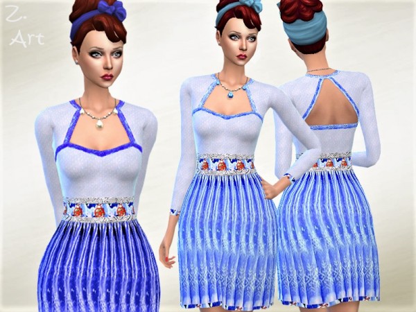  The Sims Resource: Winter CollectZ. 05 dress by Zuckerschnute20