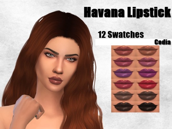  The Sims Resource: Havana Lipstick by Codia