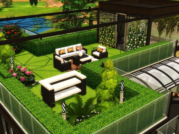  The Sims Resource: Oasis Modern House by MychQQQ