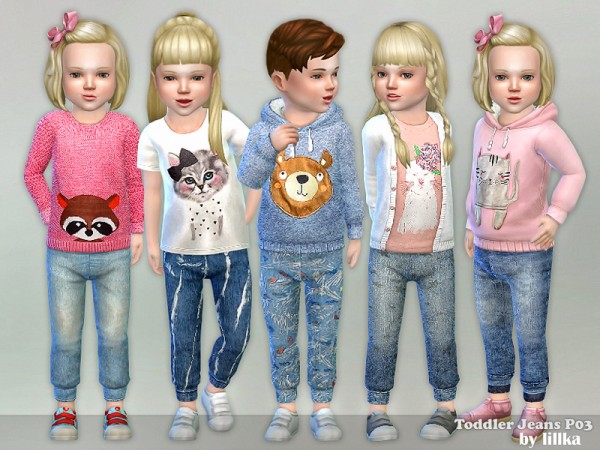  The Sims Resource: Toddler Jeans P03 by lillka
