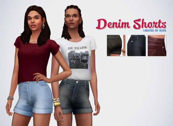  Simsontherope: Denim Shorts