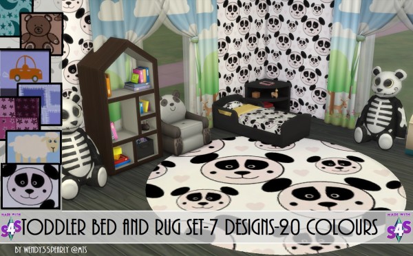  Mod The Sims: Toddler Bed and Rug set 7 by wendy35pearly