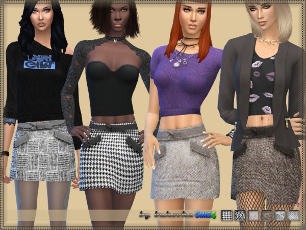  The Sims Resource: Skirt Tweed by bukovka
