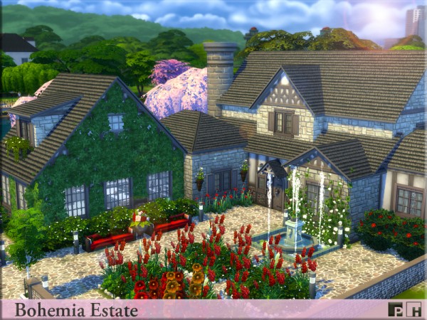  The Sims Resource: Bohemia Estate house by Pinkfizzzzz