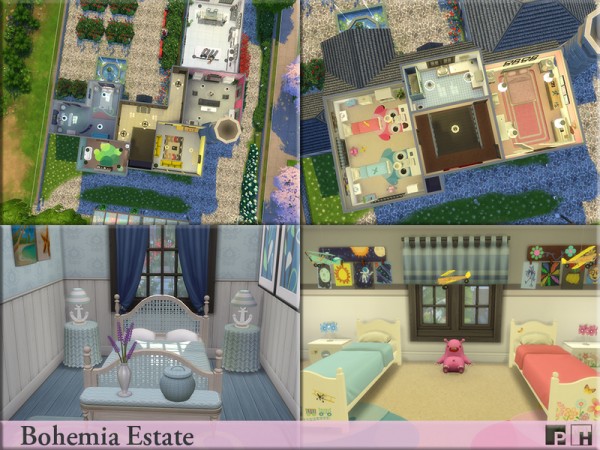  The Sims Resource: Bohemia Estate house by Pinkfizzzzz