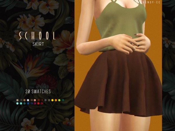  The Sims Resource: School Skirt by Heavendy cc