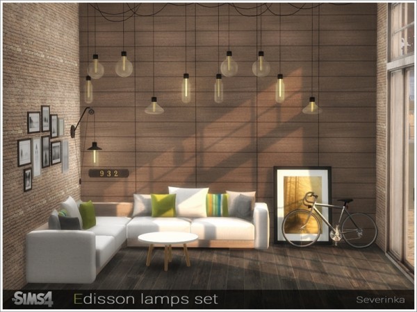  The Sims Resource: Edisson lamps set by Severinka