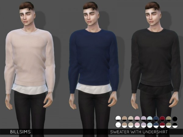  The Sims Resource: Sweater With Undershirt by Bill Sims