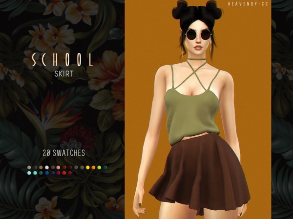  The Sims Resource: School Skirt by Heavendy cc