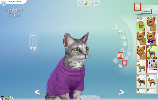  Mod The Sims: Cat Sweater 12 Recolours by wendy35pearly