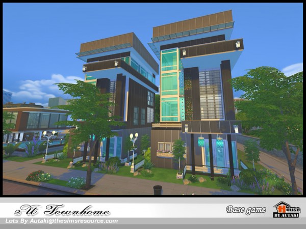  The Sims Resource: 2U Town home by Autaki