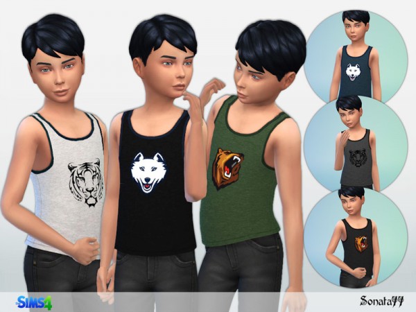  The Sims Resource: Tank top for boys 25 by Sonata77