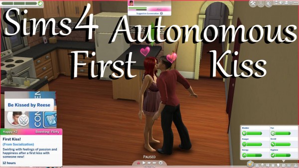  Mod The Sims: Autonomous First Kiss! by PolarBearSims