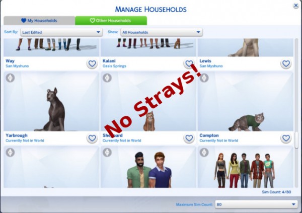  Mod The Sims: No Strays by Rosebud1773