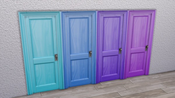  La Luna Rossa Sims: Simple Two Panel Door Colored