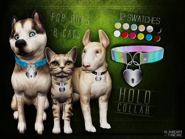  The Sims Resource: Holo Collar for Cats and Dogs by Blahberry Pancake