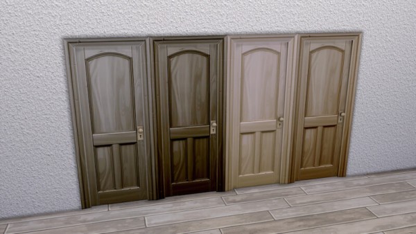  La Luna Rossa Sims: Wooden Three Panel Door
