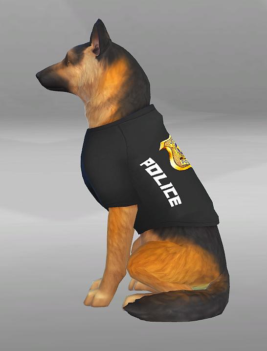  Simsworkshop: Police Clothes for brave Dogs by SimVicio