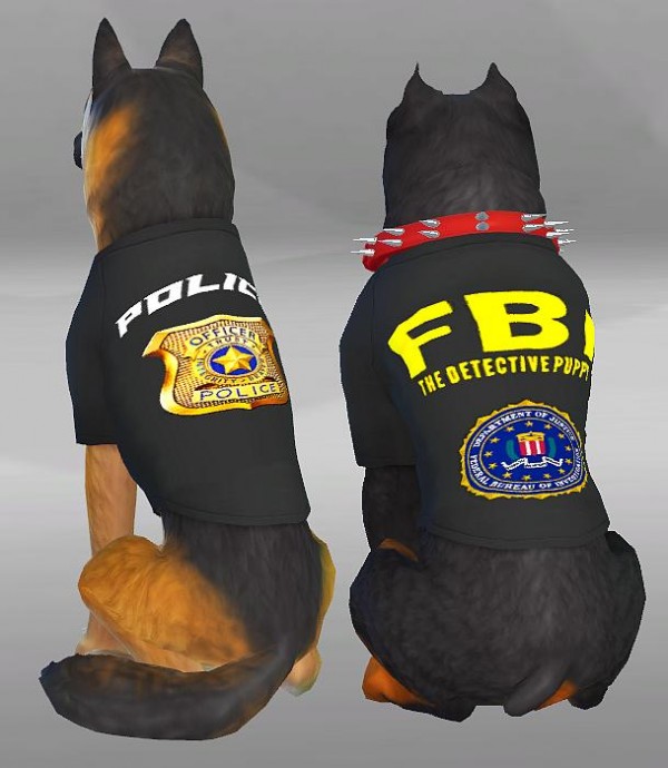  Simsworkshop: Police Clothes for brave Dogs by SimVicio