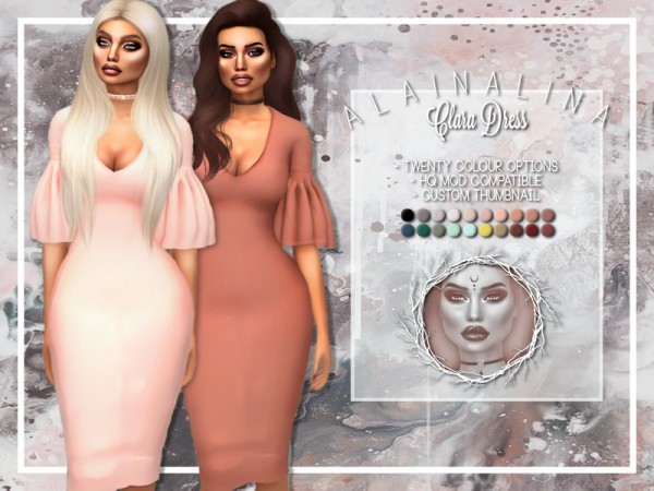  The Sims Resource: Clara Dress by alainalina