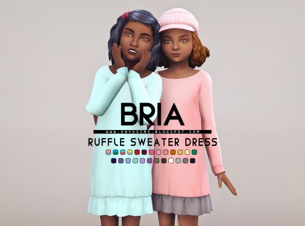  Onyx Sims: Bria ruffles sweater dress