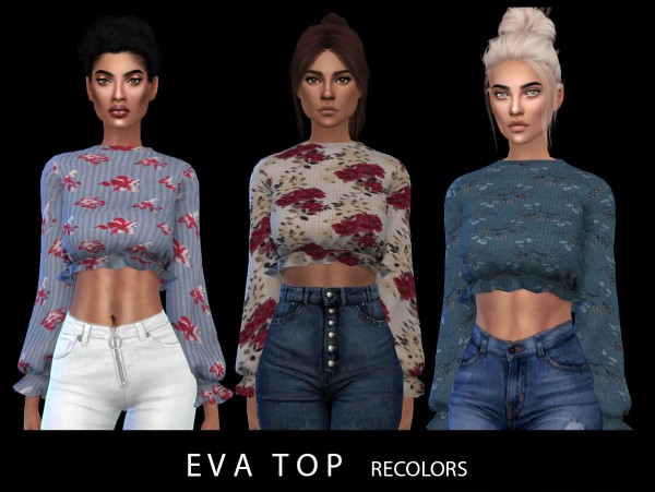  Leo 4 Sims: Eva top recolored
