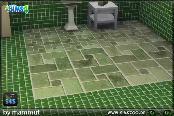  Blackys Sims 4 Zoo: FloorTiles Deep Jade by mammut