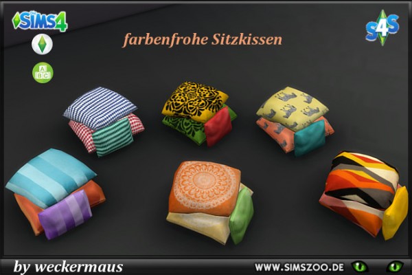  Blackys Sims 4 Zoo: Seat cushions by weckermaus