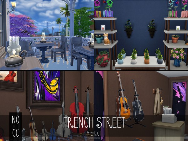  The Sims Resource: French street No Cc by Merci