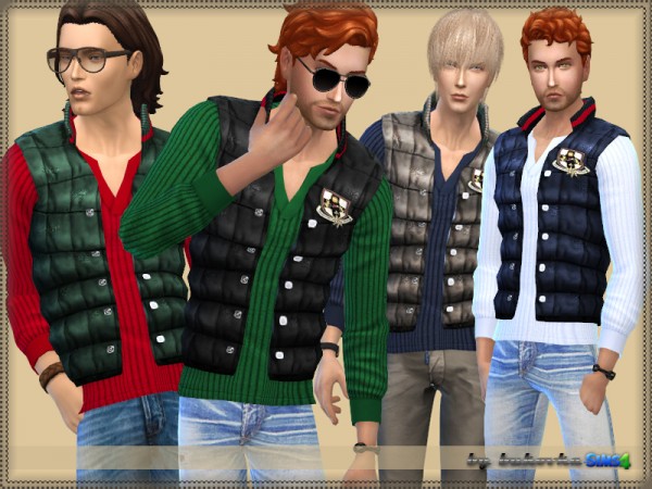 The Sims Resource: Top Vest by bukovka • Sims 4 Downloads
