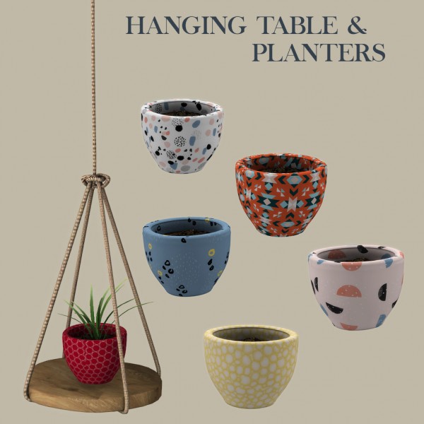  Leo 4 Sims: Hanging Table and Planters