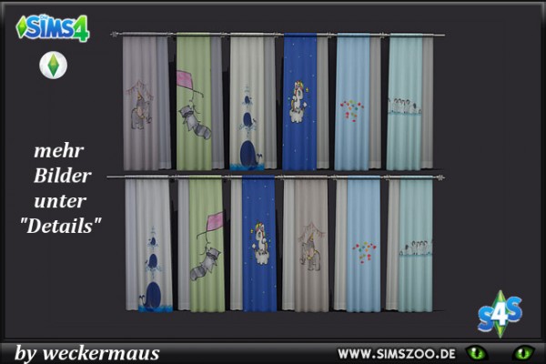  Blackys Sims 4 Zoo: Nursery curtains by weckermaus