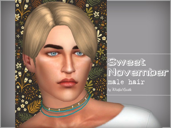  The Sims Resource: Sweet November hair by WistfulCastle
