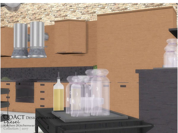  The Sims Resource: Diesel Kitchen (Kitchenware) by QoAct
