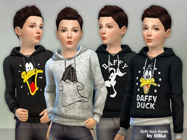  The Sims Resource: Daffy Duck Hoodie by lillka