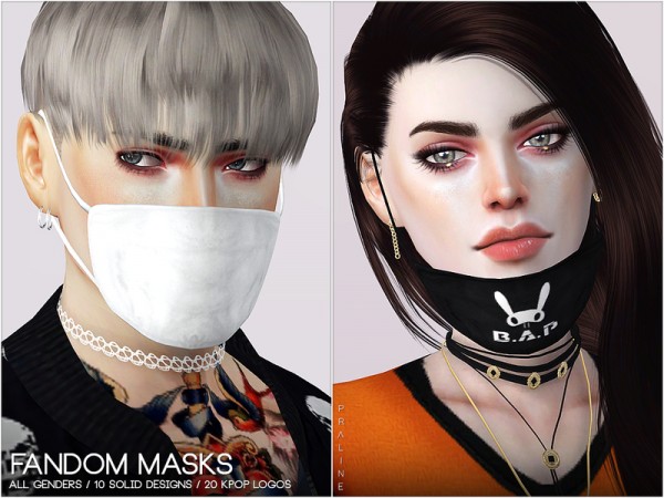  The Sims Resource: Fandom Masks by Praline Sims
